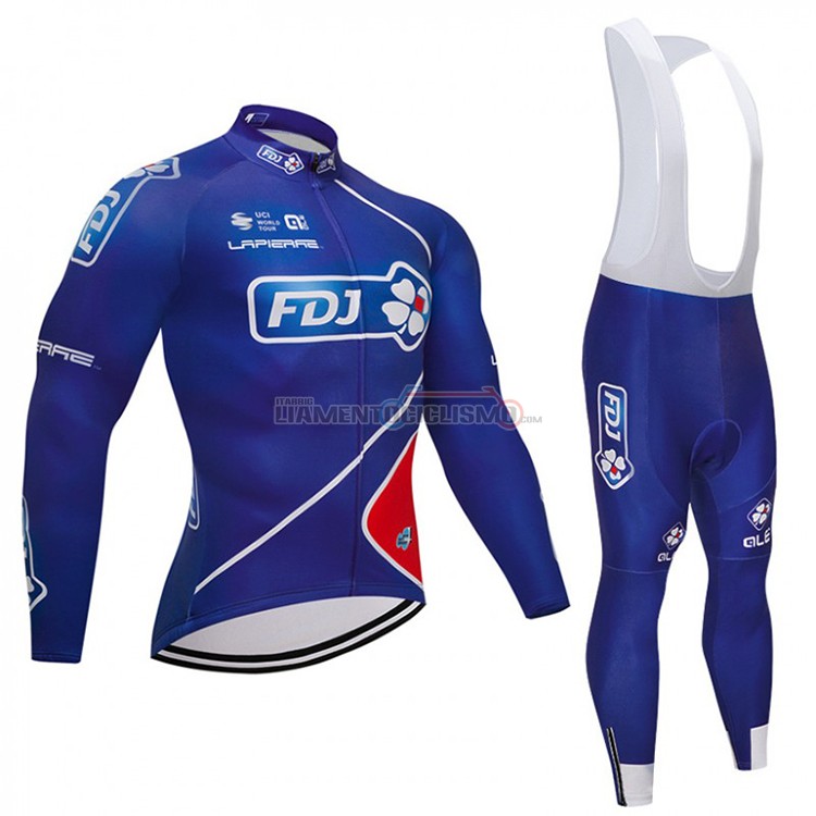 Abbigliamento Ciclismo FDJ ML 2018 Blu